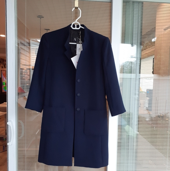 Armani Exchange Textured Patch Pocket Coat - Picture 12 of 14